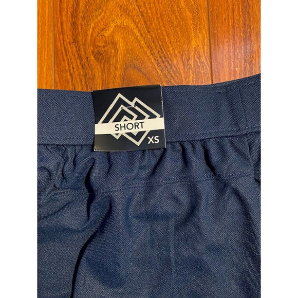 Zelos Athletic Shorts Navy Blue White Mesh Trim Stretch Elastic Waist XS NWTs - Picture 3 of 5